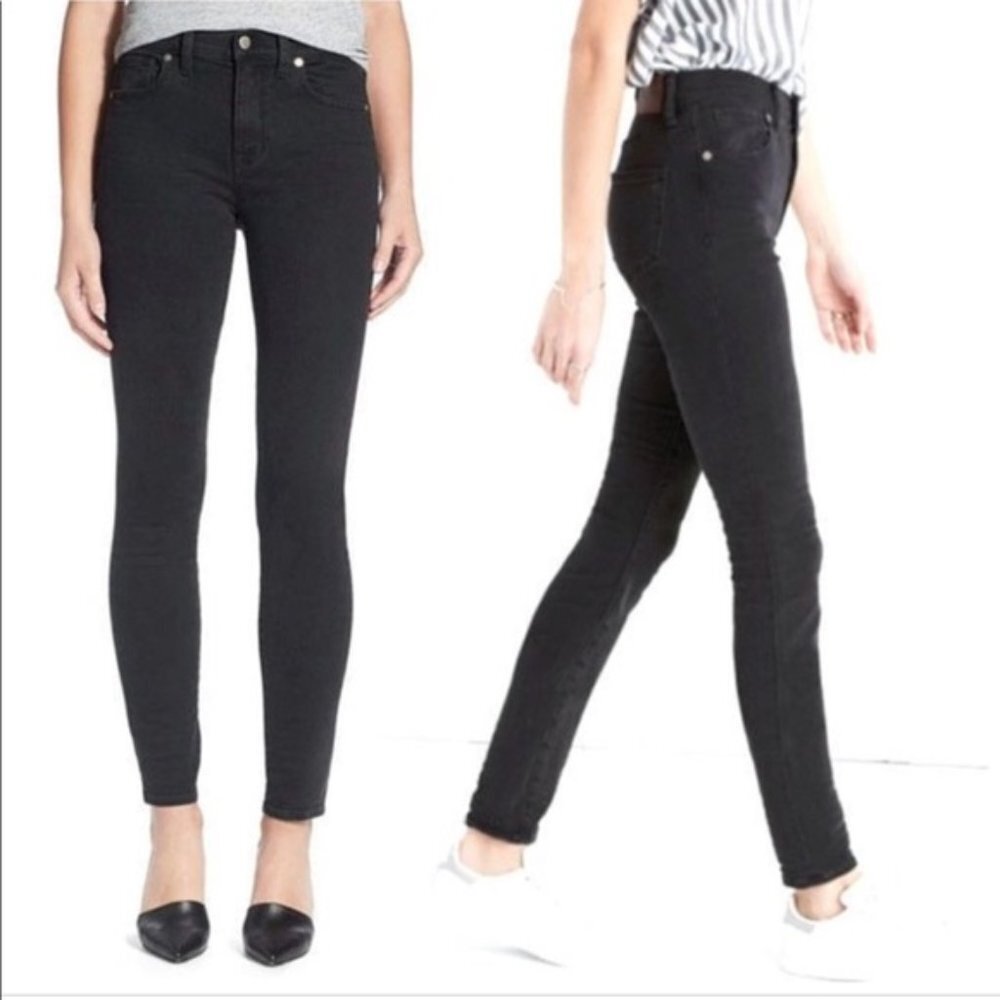 Madewell Faded Black Skinny Skinny Jeans